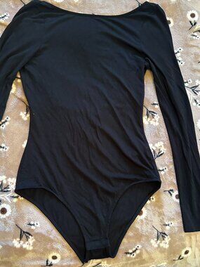 French Connection Backless Long Sleeve Bodysuit